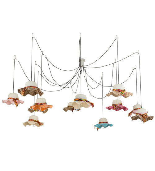 Meyda Tiffany 177271 12 Light Pendant, Almond