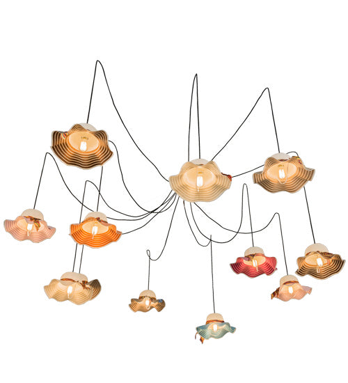 Meyda Tiffany 177271 12 Light Pendant, Almond