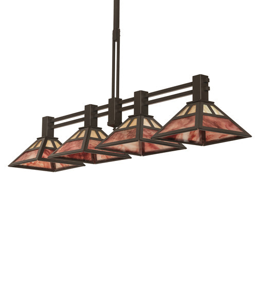 Meyda Tiffany 240914 Four Light Island Pendant, Timeless Bronze