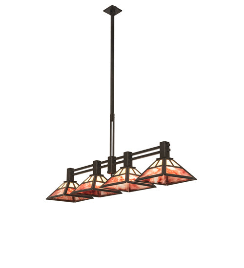 Meyda Tiffany 240914 Four Light Island Pendant, Timeless Bronze