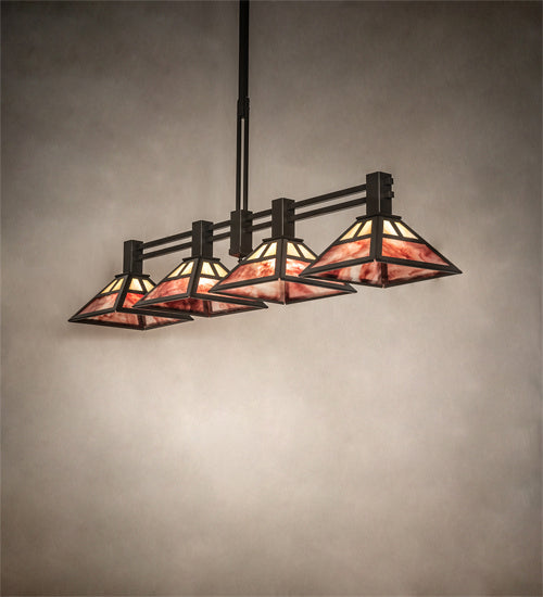 Meyda Tiffany 240914 Four Light Island Pendant, Timeless Bronze