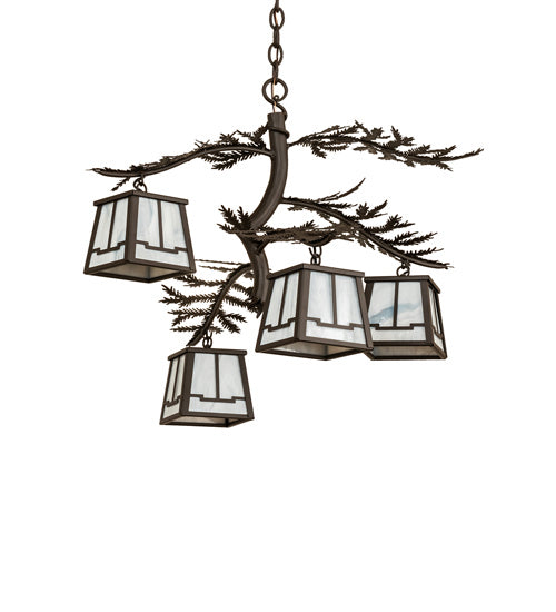 Meyda Tiffany 241046 Four Light Chandelier, Oil Rubbed Bronze