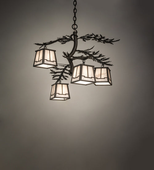 Meyda Tiffany 241046 Four Light Chandelier, Oil Rubbed Bronze