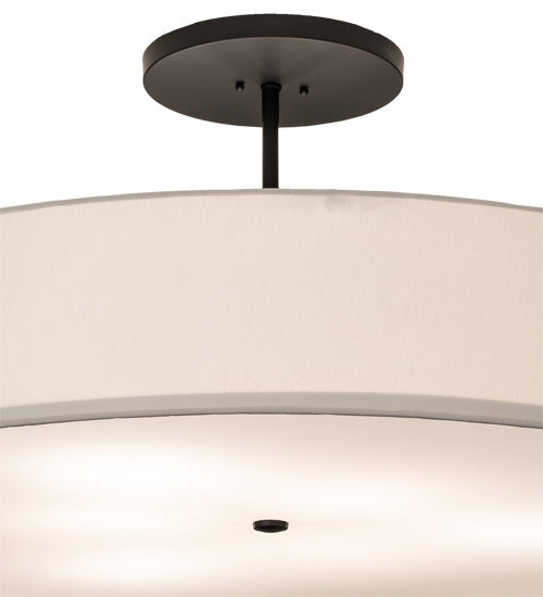 Meyda Tiffany 241294 Six Light Semi-Flushmount, Flat Black