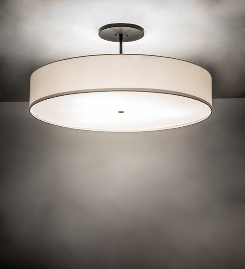 Meyda Tiffany 241294 Six Light Semi-Flushmount, Flat Black