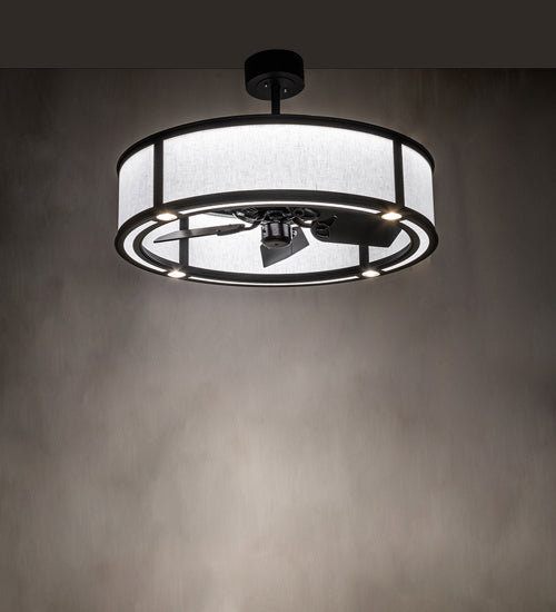 Meyda Tiffany 241706 Four Light Chandel-Air, Old Wrought Iron
