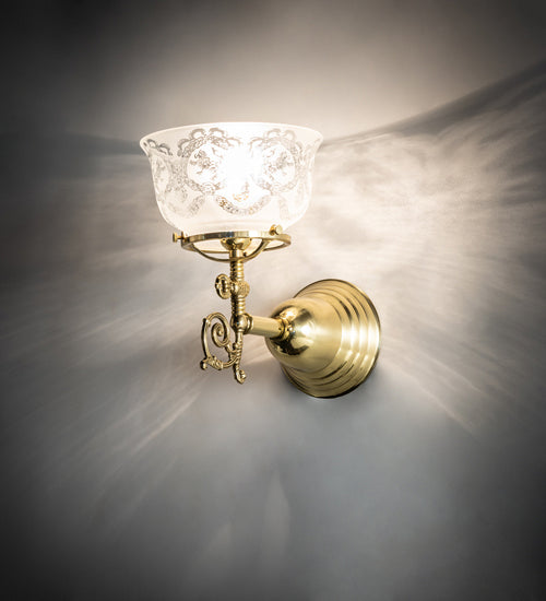 Meyda Tiffany 241972 One Light Wall Sconce, Polished Brass