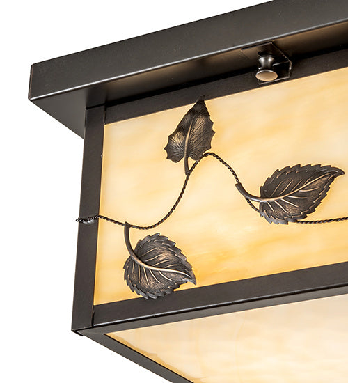 Meyda Tiffany 242335 Two Light Flushmount, Craftsman Brown