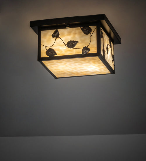 Meyda Tiffany 242335 Two Light Flushmount, Craftsman Brown