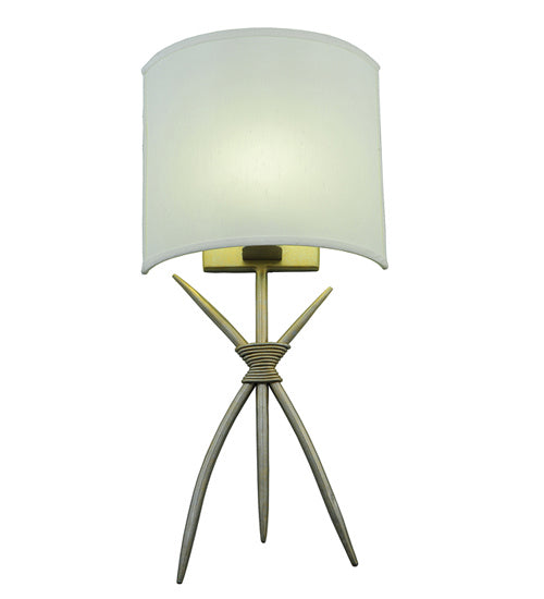 Meyda Tiffany 244798 One Light Wall Sconce, Champagne Silver Metallic