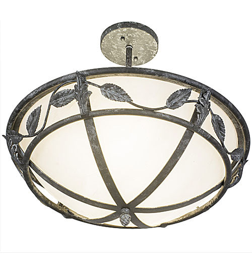 Meyda Tiffany 245050 Two Light Semi-Flushmount, Smoke