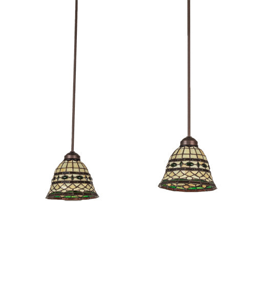 Meyda Tiffany 245051 Two Light Island Pendant, Mahogany Bronze