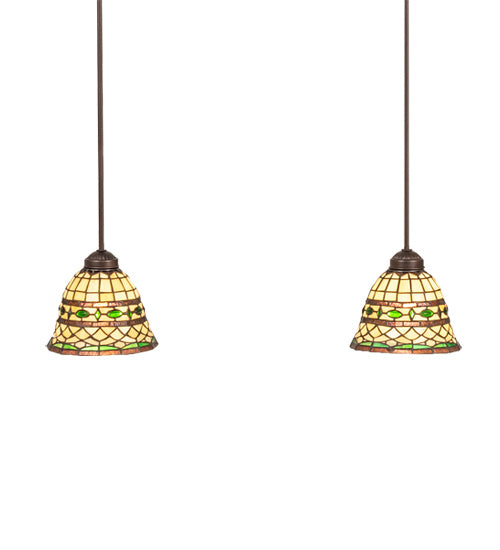 Meyda Tiffany 245051 Two Light Island Pendant, Mahogany Bronze