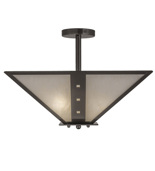 Meyda Tiffany 245112 Four Light Semi-Flushmount, Bronze Metallic