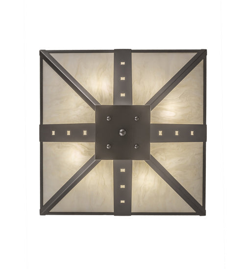 Meyda Tiffany 245112 Four Light Semi-Flushmount, Bronze Metallic