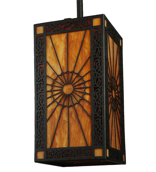 Meyda Tiffany 245259 One Light Mini Pendant, Chestnut