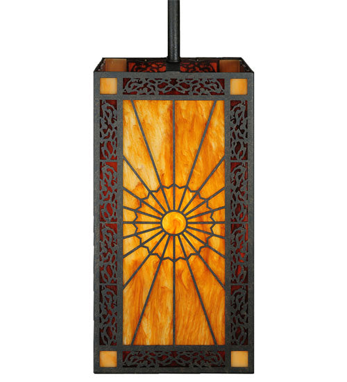 Meyda Tiffany 245259 One Light Mini Pendant, Chestnut