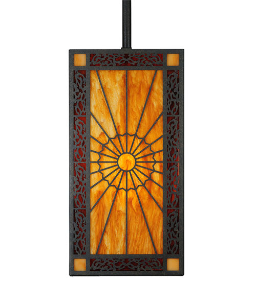 Meyda Tiffany 245259 One Light Mini Pendant, Chestnut