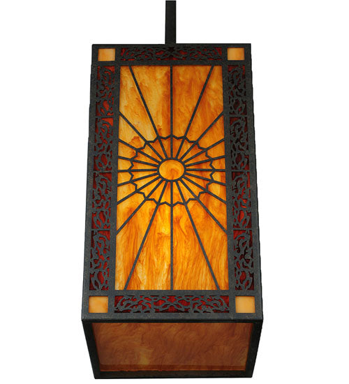 Meyda Tiffany 245259 One Light Mini Pendant, Chestnut