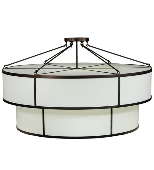 Meyda Tiffany 245285 12 Light Semi-Flushmount, Mahogany Bronze
