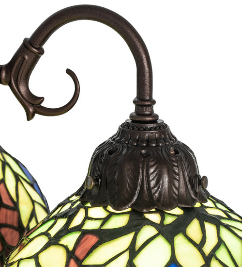 Meyda Tiffany 245478 Three Light Table Lamp, Mahogany Bronze