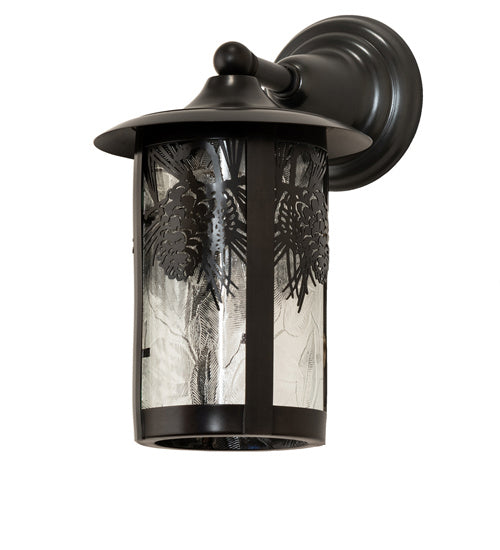 Meyda Tiffany 54244 One Light Wall Sconce, Clear Leaf Glass