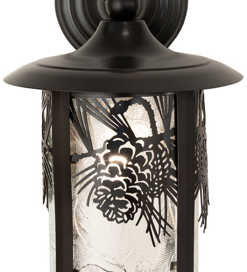 Meyda Tiffany 54244 One Light Wall Sconce, Clear Leaf Glass