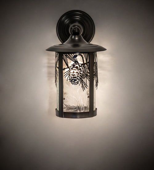 Meyda Tiffany 54244 One Light Wall Sconce, Clear Leaf Glass