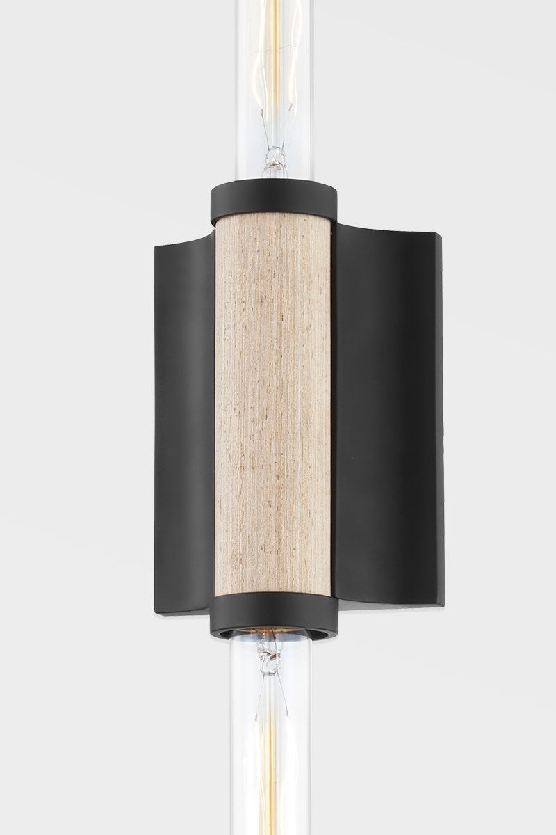 Troy Lighting B6702-SBK Two Light Wall Sconce, Soft Black