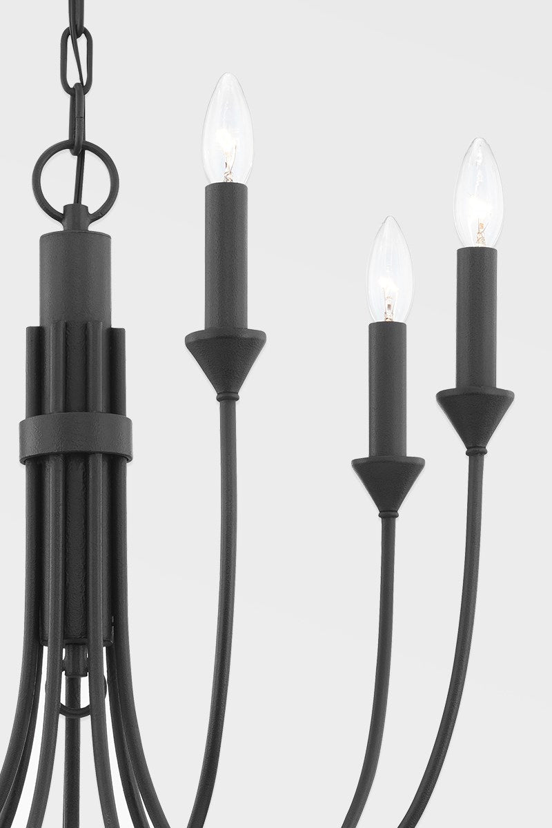 Troy Lighting F1007-FOR Seven Light Chandelier, Forged Iron