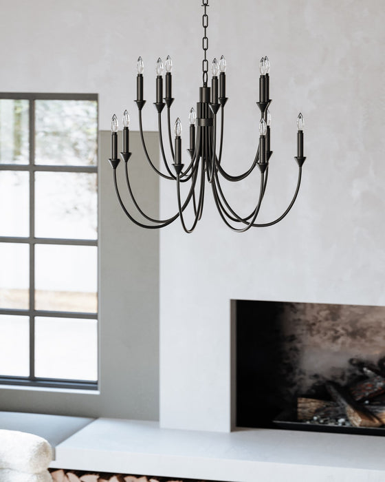 Troy Lighting F1014-FOR 14 Light Chandelier, Forged Iron