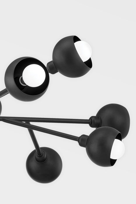 Troy Lighting F7412-SBK 12 Light Chandelier, Soft Black