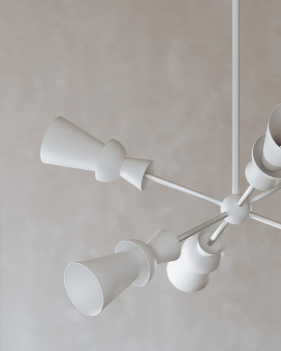 Troy Lighting F7906-GSW Six Light Chandelier, Gesso White