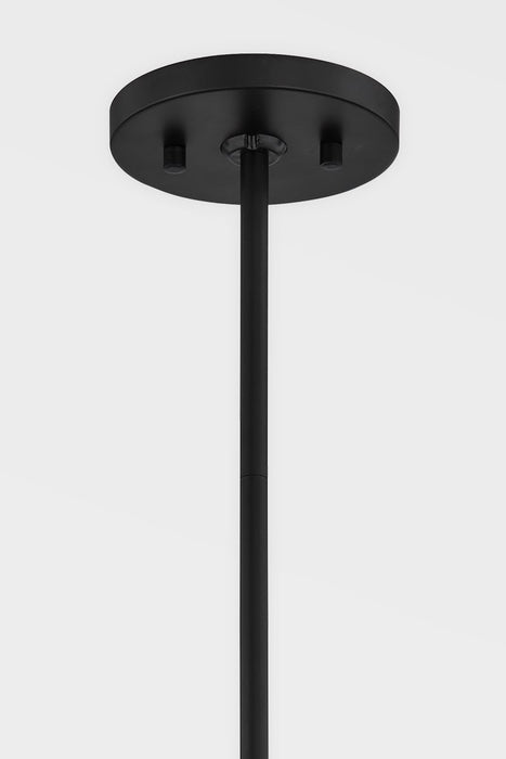 Troy Lighting F8737-SBK/GL Nine Light Chandelier, Soft Black/Gold Leaf