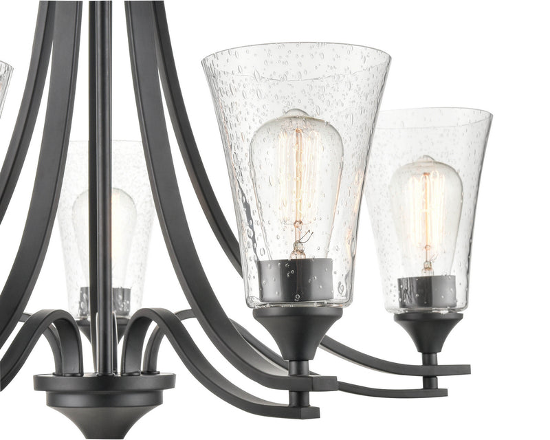 Millennium 1465-MB Five Light Chandelier, Matte Black
