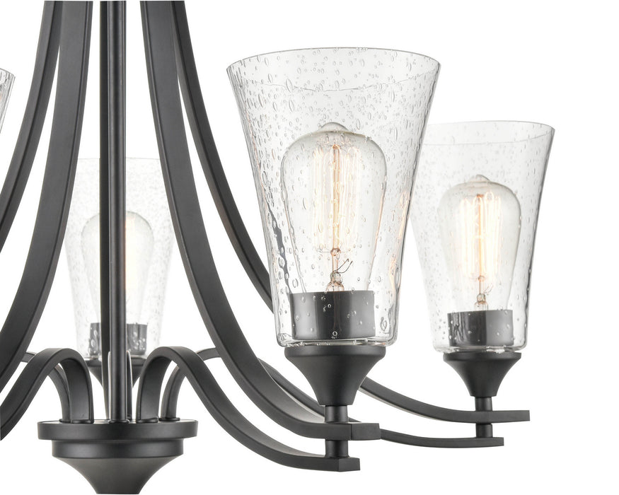 Millennium 1465-MB Five Light Chandelier, Matte Black