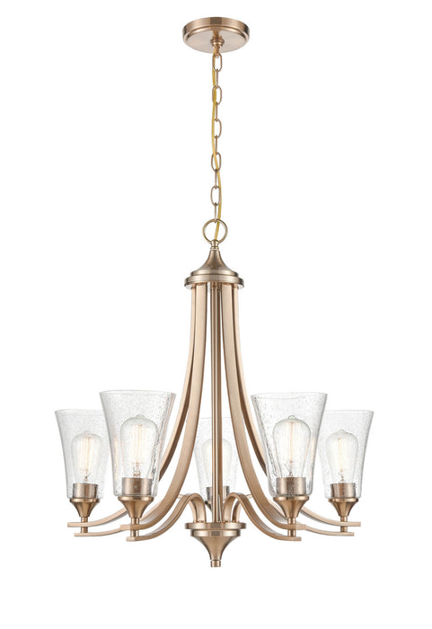 Millennium 1465-MG Five Light Chandelier, Modern Gold