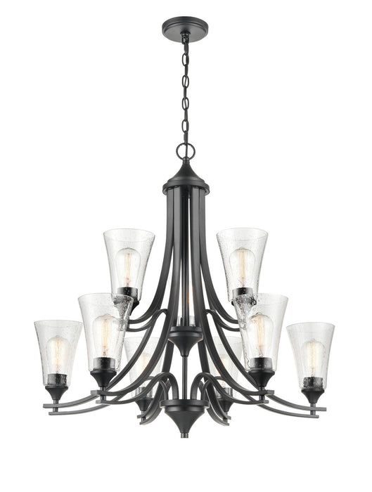 Millennium 1469-MB Nine Light Chandelier, Matte Black