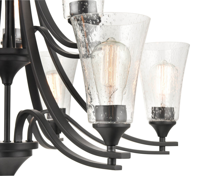 Millennium 1469-MB Nine Light Chandelier, Matte Black