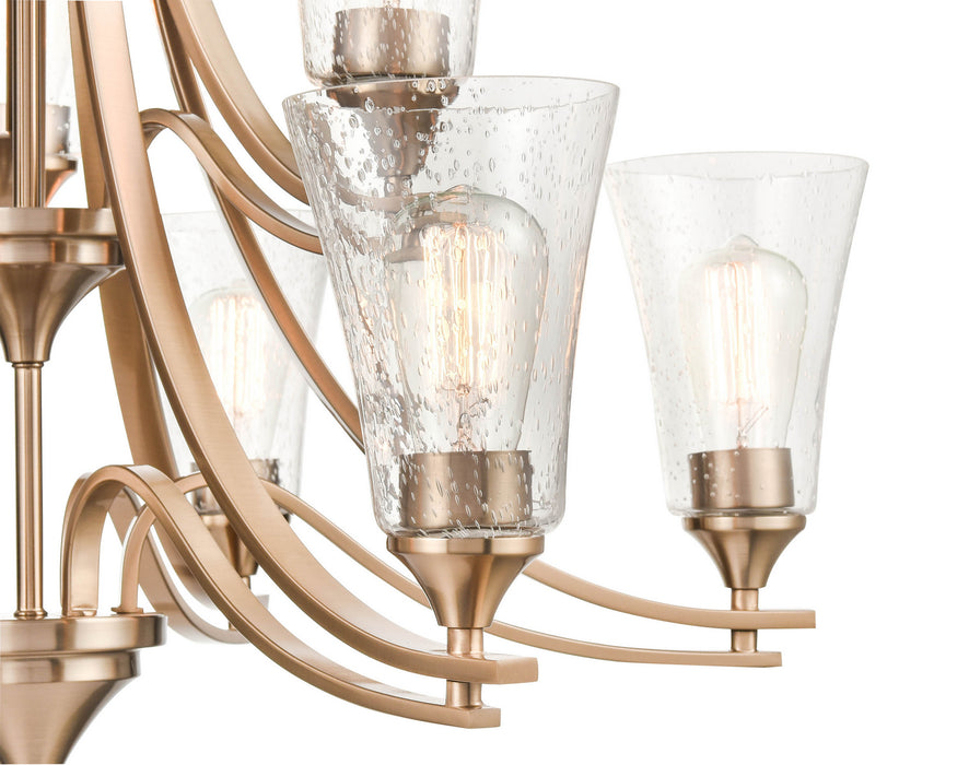 Millennium 1469-MG Nine Light Chandelier, Modern Gold