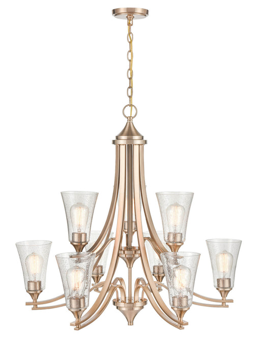 Millennium 1469-MG Nine Light Chandelier, Modern Gold