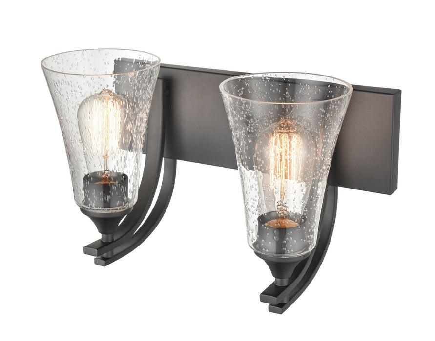 Millennium 1492-MB Two Light Vanity, Matte Black