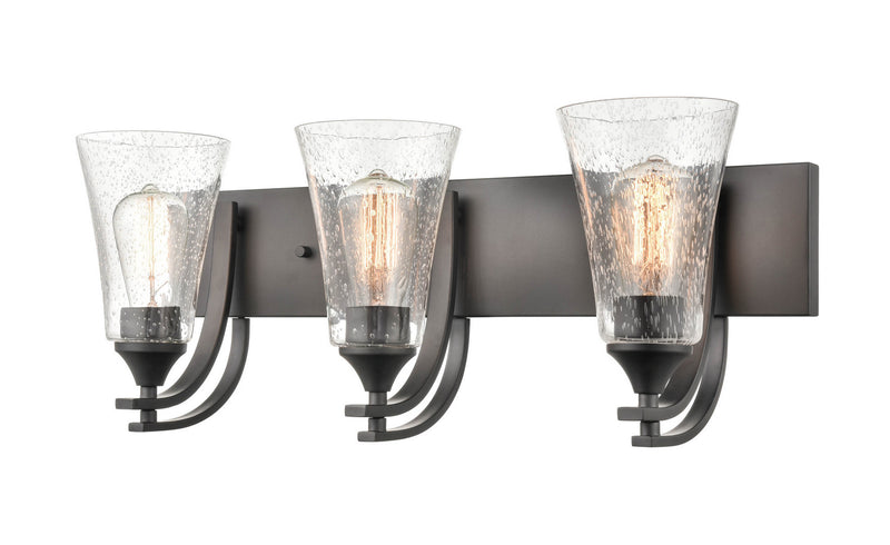 Millennium 1493-MB Three Light Vanity, Matte Black