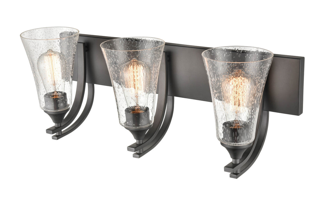 Millennium 1493-MB Three Light Vanity, Matte Black