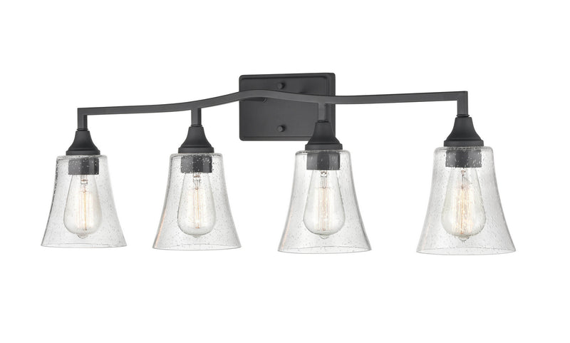 Millennium 2104-MB Four Light Vanity, Matte Black