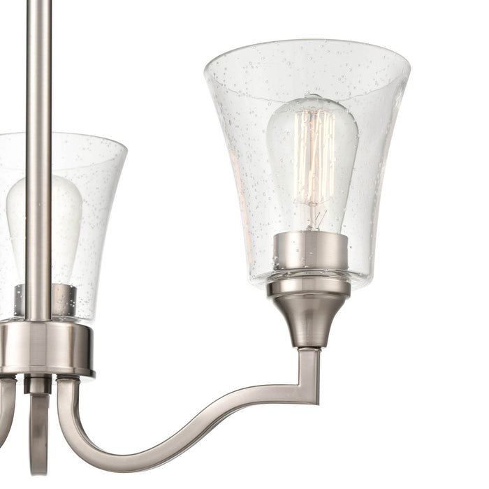 Millennium 2113-BN Three Light Chandelier, Brushed Nickel