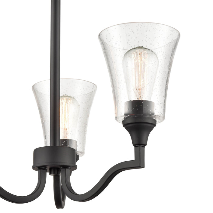 Millennium 2113-MB Three Light Chandelier, Matte Black