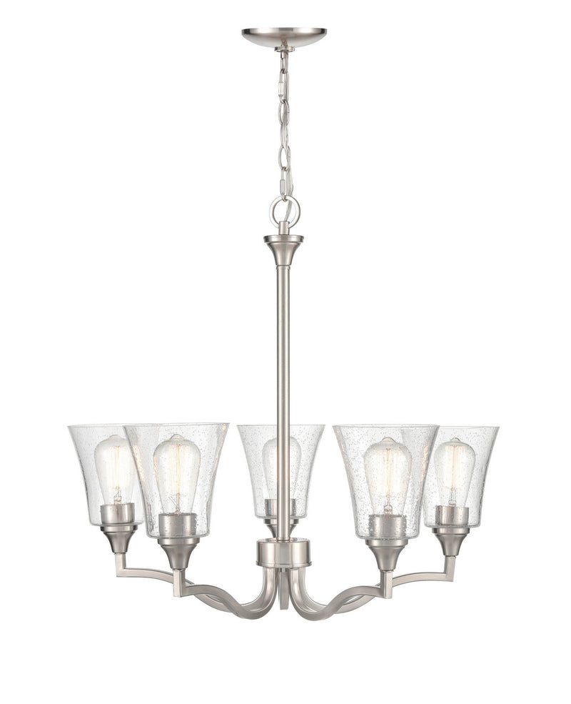 Millennium 2115-BN Five Light Chandelier, Brushed Nickel