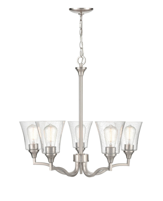 Millennium 2115-BN Five Light Chandelier, Brushed Nickel