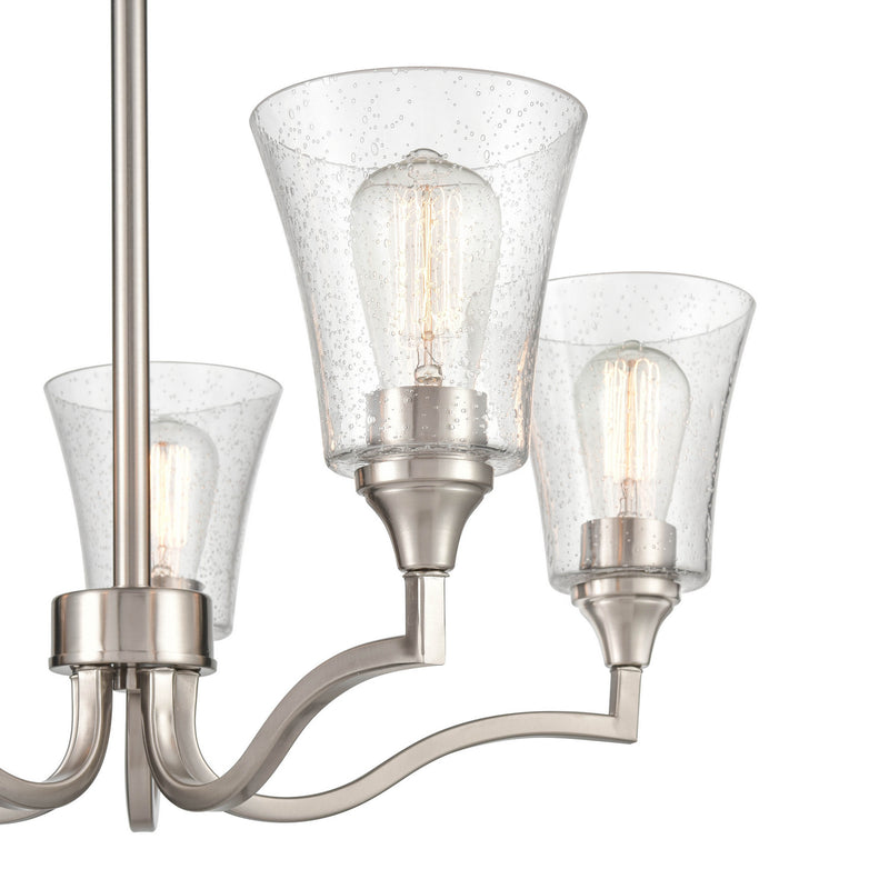 Millennium 2115-BN Five Light Chandelier, Brushed Nickel